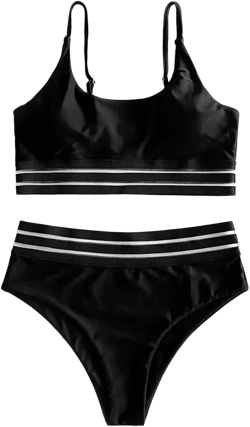 maisdgop High Waisted Bikini Sets for Women Sporty Two Piece Swimsuits Comfy Color Block Bathing Suit Sexy Sling Beachwear : Clothing, Shoes & Jewelry
