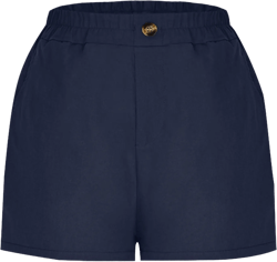 Linen Shorts for Womens Comfy Summer Beach Shorts Elastic Waist with Pockets Bermuda Casual Workout Shorts Navy 3X-Large