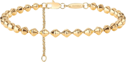 Fettero 14K Gold Bracelet for Women Gold Plated Bracelet Dainty Chain Gold Beaded Bracelet Paperclip/Curb/Figaro/Satellite Chain Adjustable Bracelet Jewelry BR-050