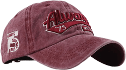 Vintage Baseball Cap Cotton Sunhat Fashion Embroidery Always New York City Summer Outdoor Cap Unisex One Size Red