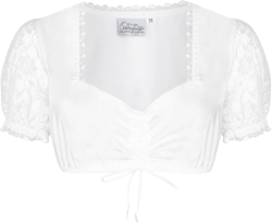 Wiesnherz Authentic German Dirndl Blouse White - Traditional Bavarian Oktoberfest Blouse Wiesnherz 0 White