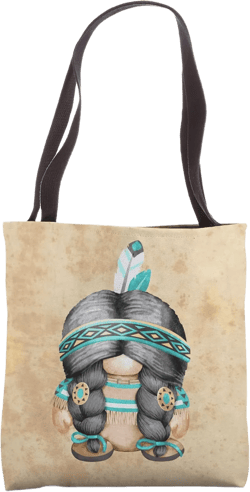 Vintage Native American Design With Tribal Decor Cute Gnome Tote Bag