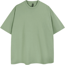 Mr.Color Mens Oversized T-Shirts Cotton Lightweight Causal Tees Loose Fit Solid Tshirt Short Sleeves Baggy Shirts Small Size Army Green