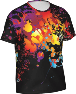 Unisex T-Shirt Print Graphic Tee X-Large Colorful Graffiti