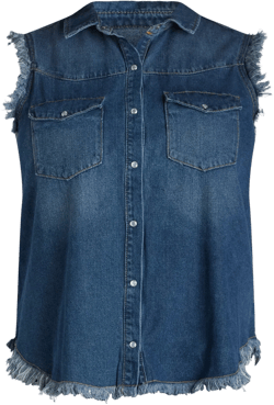 Alivia Ford Women's Plus Denim Western Vest, Sizes 1X-4X