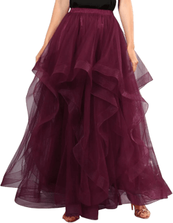 DRESSTELLS Long Tulle Skirts for Women Formal Tutu Puffy Skirt Layered Floor Length A Line Wedding Dress for Bride 2024