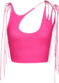 CAPE CLIQUE Y2K Tops Rave Outfits Sexy Tops for Women Party Club Night Halter Sleeveless 3D Body Print Summer Crop Tank Top Medium Pink