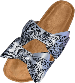 oiangi Bow Flat Sandals for Women Summer Trendy Casual Print Double Strap Open Toe Slip-on Slippers Lightweight Comfortable Beach Shoes Flip Flops 8.5 White
