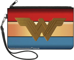 Buckle-Down Zip Wallet Wonder Woman Large Accessory, Wonder Woman, 8" x 5" 6.5" x 3.5"