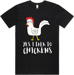 Chicken Tshirt, Organic Cotton Graphic Tee