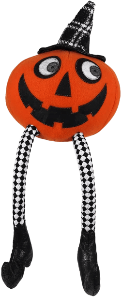 Dangle Leg Pumpkin With Witch Hat