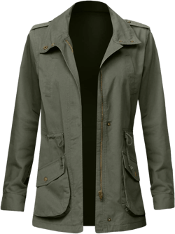 J. LOVNY Women's Versatile Military Anorak Jacket in Various Styles S-3XL Small As688jlf77-olive