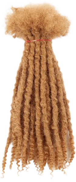 Textured Loc Extensions with curly ends,Human Hair 100% Human Hair Full Handmade for Women/Men Can Be Curled and Bleached (27, 12in 0.6cm 20 strands)