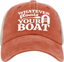 Whatever Floatss Your Boat Hat Womens Trendy Denim Hat Womens Trucker Hat Cycling Cap Retro for Bakers Saffron