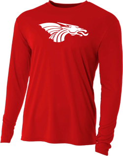 Mens L/S T-Shirt - White Dragon Head Logo