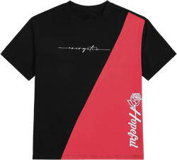SOLY HUX Men's Graphic Tees Color Letter Print Crewneck Short Sleeve T Shirts Summer Casual Tee Tops X-Large Black and Red