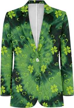 Renewold Men's Sport Coats & Blazers Men's Suit Jackets Spring Fall Summer Winter Men Tops Clothing X-Large St. Patrick's Day Tie-dye