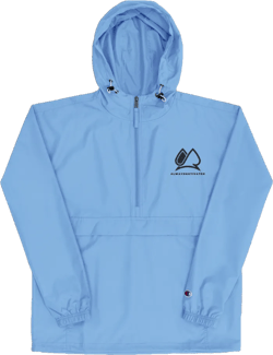 Always Motivated x Champion Packable Jacket - Light Blue/Black