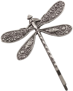 1pcs Dragonfly Hair Clip, Vintage Dragonfly Hair Pins, Lady Retro Dragonfly Style Hair Clips Side Clip, Dragonfly Barrettes Bobby Pin Hair Styling Accessories for Women Girls, silvery