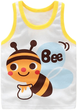 Cartoon kids in vest printing