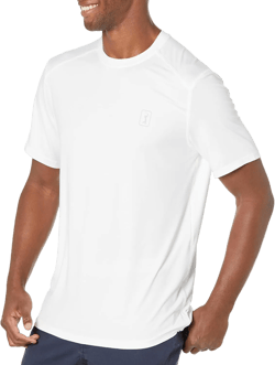 PGA TOUR Men's Short Sleeve Crew Neck Golf Tee Shirt Large Bright White