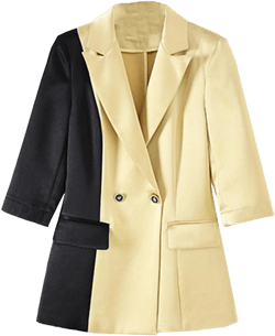 Women's Match Color Jacket Blazer Peak Lapel Suit Tuxedos Coat Party Casual Prom Wedding Yellow 3X-Large