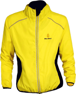 Cycling Jacket Jersey Vest Wind Coat Windbreaker Jacket Outdoor Sportswear Yellow X-Large