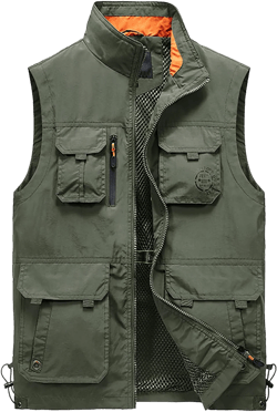 Hbufnha Mens Lightweight Vest Work Travel Safari Sport Jacket Padded Puffer Vest X-Large 2#green