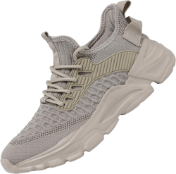 Womens Running Shoes Slip on Breathable Lightweight Fashion Sneakers Athletic Sports Walking Gym Work Shoes 8.5 Khaki