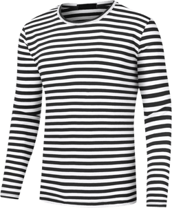 Lars Amadeus Striped T-Shirt for Men's Casual Crew Neck Long Sleeves Basic Pullover Tee Tops | Amazon.com