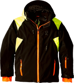 Spyder Boys Speed Jacket 14 Black/Bryte Yellow/Bryte Orange