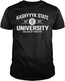 Kashyyyk State University T Shirt - Cotton Slim Fit Unisex Casual Shirt for Mens & Womens - Short Sleeve Soft Fitted Tees Small Black