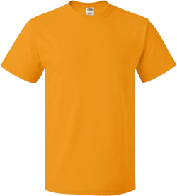 Fruit of the Loom 3930 100% Heavy Cotton Tee Medium Safety Orange 3 Pack