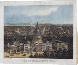 Old Map Of Washington D.c. 1871 - Wood Print