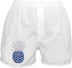 CafePress Royal Blue Pineapple Cute Women Girls Boxer Shorts Novelty Boxer Shorts, Funny Underwear Boxers