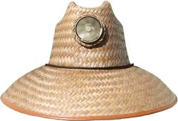 Plain Thurman Straw Hat - Solar Sun Hat Cooling Fan with Power - Extra Large