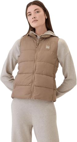 GAP Logo Lightweight Puffer Vest High Rise Large