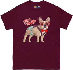 "Stud Muffin" Male French Bulldog in Donut Fancy Pants Men's Classic Tee | Fawn & White Colored