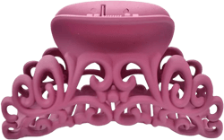 1 Pc Candy Color Hollow Resin Big Hair Clips Women Hair Claw Clip Clamp Ponytail Holder Headwear Rose Red