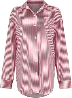 Shirts for Women Button Down Long Sleeve Blouse Casual Fashion Striped Printed Tops with Pockets Fall Outfits 2025 1-red XX-Large