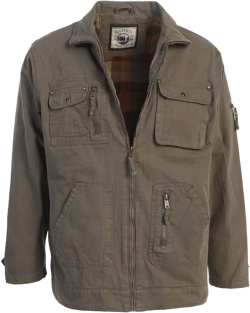 Gioberti Men's 100% Cotton Casual Outerwear Twill Multi Pocket Cargo Shirt Jacket, Olive, M