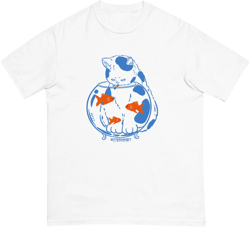 Stay hydrated Heavyweight Cotton Tee, Cat graphic tees