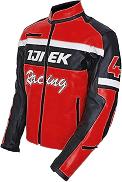 Mens ijiek Dead Motorcycle Rising Faux Leather Jacket | Yellow Chuck Greene Armour Biker Leather Jacket Medium Red - Real Leather