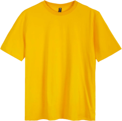 Mr.Color Mens Fashion T Shirt Solid Cotton Basic Tees Tops Casual Short Sleeve Crewneck Undershirt for Men Women Yellow, Large