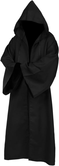 Wizard Robe Men Knight Cloak Hooded Cloak Costume Adult Cape for Carnival Christmas Halloween Costumes Cosplay Wizard Robe（black） Medium
