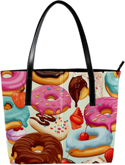 Purses for Women,Tote Bag Aesthetic,Women's Tote Handbags,Donut Ice Cream Strawberry Chocolate