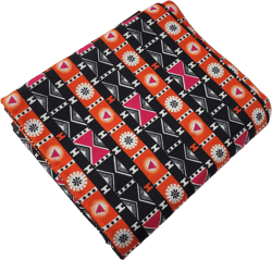 Black and Red Tribal African Ankara Fabric