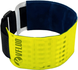 VFLUO - Reflective + reflective Adjustable & Elastic Motorcycle Armband for Motorcycle Jacket, Scooter, Bicycle, Pedestrian - High Visibility - Resistance & Support Fluo Yellow