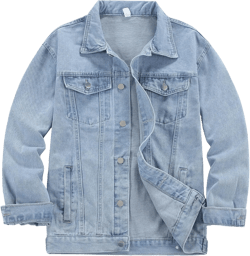 DOSLAVIDA Men's Denim Jacket Classic Trucker Jean Coat Lightweight Casual Wash Distressed Outwear Tops Small Blue2