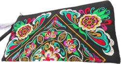 Clutch Purse, Embroidery Flower Clutch Handbag Evening Bags Handbags Wristlet Clutches Bag Wallet Summer Beach Bag for Women